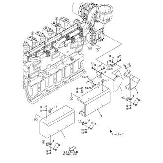 FIG 52. EXHAUST MANIFOLD COVER(6EY22ALW, 6EY22ALWS)(MET22 TYPE TURBINE)