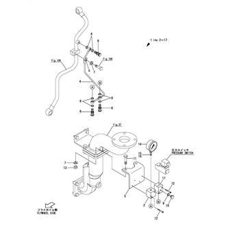 FIG 120. PRESSURE GAUGE & PRESSURE PIPE(TURBINE LUB. OIL)(NV INSPECTION PARTS)