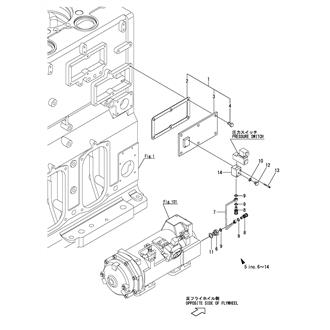 FIG 121. LUB. OIL PIPE(RS INSPECTION PARTS : OPTIONAL)(LUB. OIL FILTER PRESSURE)