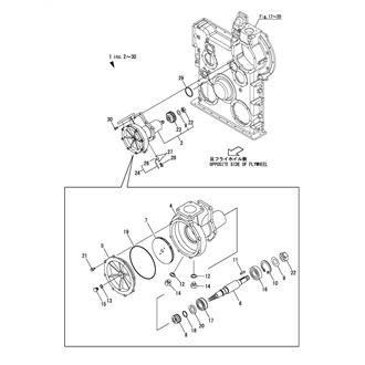 FIG 129. COOLING PUMP(HIGH TEMP. WATER)(6EY22ALW, 6EY22ALWS)(LOW LIFT PUMP SPEC.)