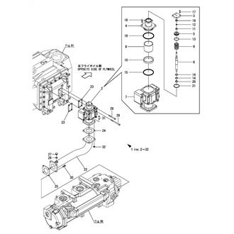 FIG 151. COOLING PIPE(LOW TEMP.)(INTER COOLER - VALVE - LUB. OIL COOLER)