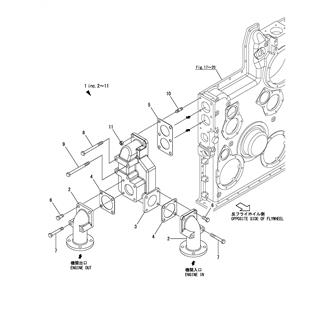 FIG 157. COOLING INLET/OUTLET PIPE(2-PUMP MIXING SPEC.)