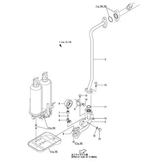 FIG 196. FUEL PIPE(M.D.O. SPEC.)(FILTER-MAIN PIPE)