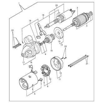 FIG 46. STARTING MOTOR COMPONENT PART(12V/1.8KW)