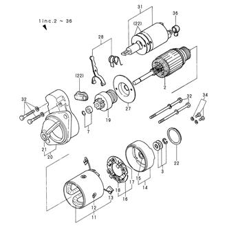 FIG 24. STARTING MOTOR COMPONENT PART