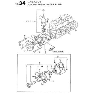 FIG 34. COOLING FRESH WATER PUMP