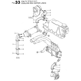 FIG 33. COOLING SEA WATER LINES