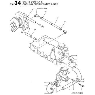 FIG 34. COOLING FRESH WATER LINES