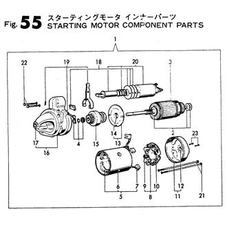 FIG 55. STARTING MOTOR COMPONENT PARTS