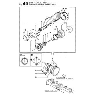 FIG 45. TURBOCHARGER(4LF/PREVIOUS)