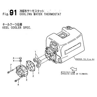 FIG 91. COOLING WATER THERMOSTAT