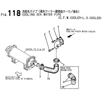 FIG 118. COOLING SEA WATER PIPE(C.F.W COOLER-L.O.COOLER)