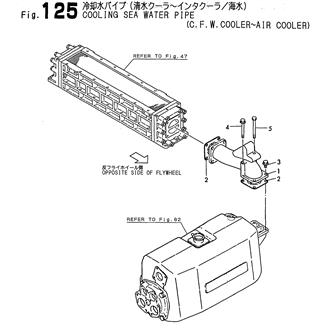 FIG 125. COOLING SEA WATER PIPE(C.F.W.COOLER-AIR COOLER)