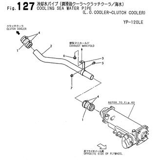 FIG 127. COOLING SEA WATER PIPE(L.O.COOLER-CLUTCH COOLER)