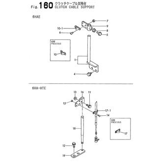 FIG 160. CLUTCH CABLE SUPPORT