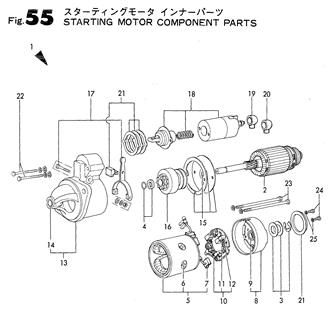 FIG 55. STARTING MOTOR COMPONENT PARTS