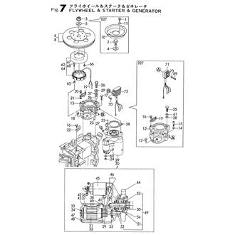 FIG 7. FLYWHEEL & STARTER, GENERATOR