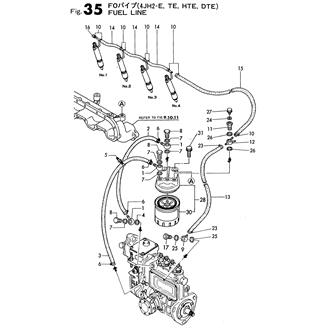 FIG 35. FUEL PIPE(4JH2-E,TE,HTE,DTE)