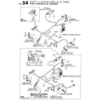 FIG 54. WIRE HARNESS & SENSOR(C,D,E TYPE)