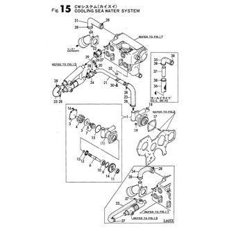 FIG 15. COOLING SEA WATER SYSTEM