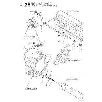 FIG 26. COOLING WATER PIPE(TURBOCHAGER)