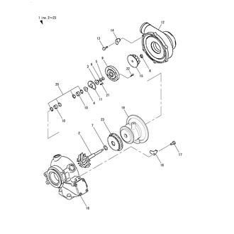 FIG 10. TURBOCHARGER COMPONENT PARTS(TO APR. 1999)