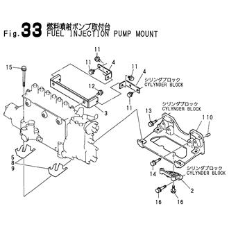FIG 33. FUEL INJECTION PUMP MOUNT