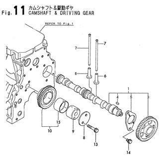 FIG 11. CAMSHAFT & DRIVING GEAR