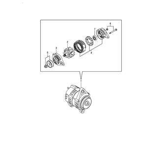 FIG 74. (60A)GENERATOR COMPONENT PARTS(12V-60A,HITACHI)(UP TO 2012.6)