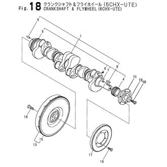 FIG 18. CRANKSHAFT & FLYWHEEL(6CHX-UTE)