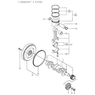 FIG 7. CRANKSHAFT & PISTON