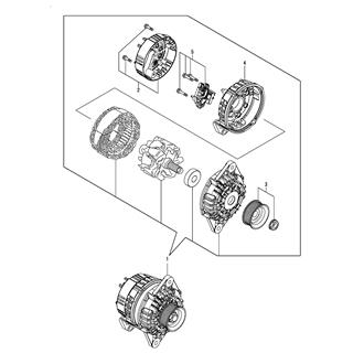 Alternator 12V-120A for Yanmar-Motoren