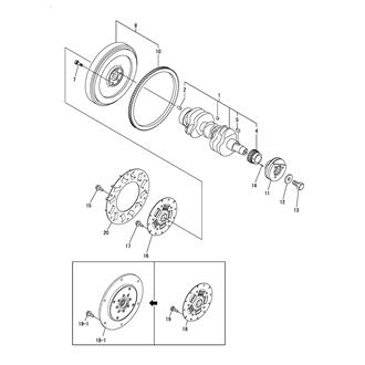 FIG 12. CRANKSHAFT & FLYWHEEL