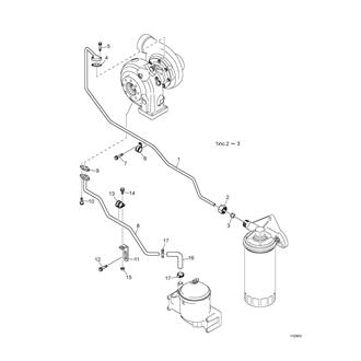 FIG 25. LUBRICATION,W-COOLED TURBO(RH)