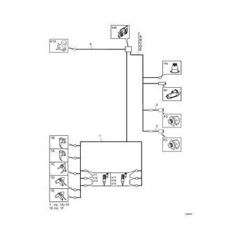 FIG 98. CABLE HARNESS,ENGINE(-E6515770)