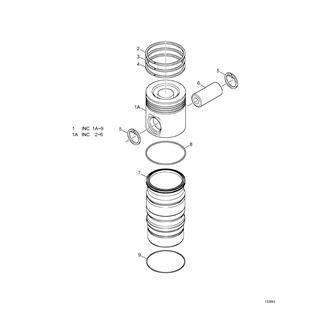 FIG 108. REPAIR KIT, PISTON AND LINER(E6516123-)