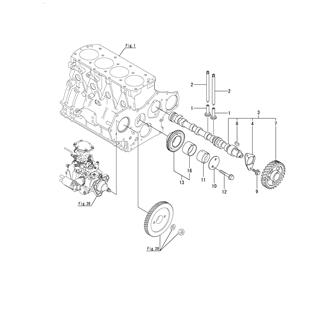 FIG 14. CAMSHAFT & DRIVING GEAR