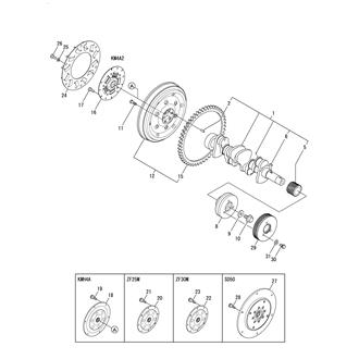 FIG 15. CRANKSHAFT & FLYWHEEL