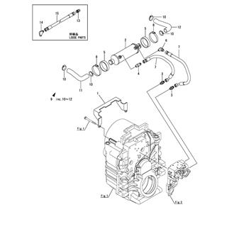 FIG 19. (9B)LUB. OIL COOLER(KMH50V-1,-3)