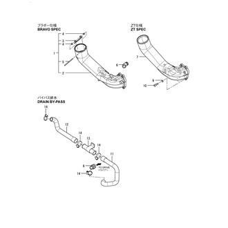 FIG 48. COOLING SEA WATER PIPE&EXHAUST BEND(OPTION)