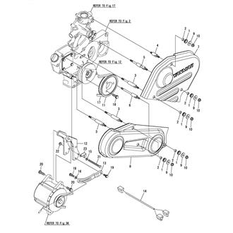 FIG 37. V-BELT COVER & GENERATOR ATTACHMENT PARTS(OPTIONAL)