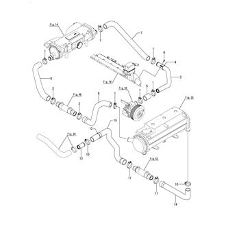 FIG 37. COOLING PIPE(SEA WATER)(8LV320Z,350Z,370Z)