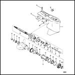 Gear Housing Propeller Shaft - With a Driveshaft Nut