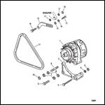 Alternator And Mounting (Serial #D725399, F306550 and Below)