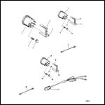 TACHOMETER, TRIM GAUGE, TEMPERATURE GAUGE