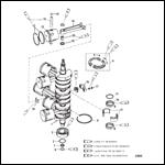 CRANKSHAFT, PISTONS AND CONNECTING RODS