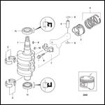 Crankshaft, Pistons and Connecting Rods 0R310614 and Below