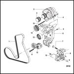 Alternator and Mounting Hardware