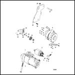 Starter Motor and Alternator 357 Alpha/Bravo