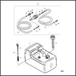 FUEL TANK AND LINE ASSEMBLY (PLASTIC - 3.2 GALLON)